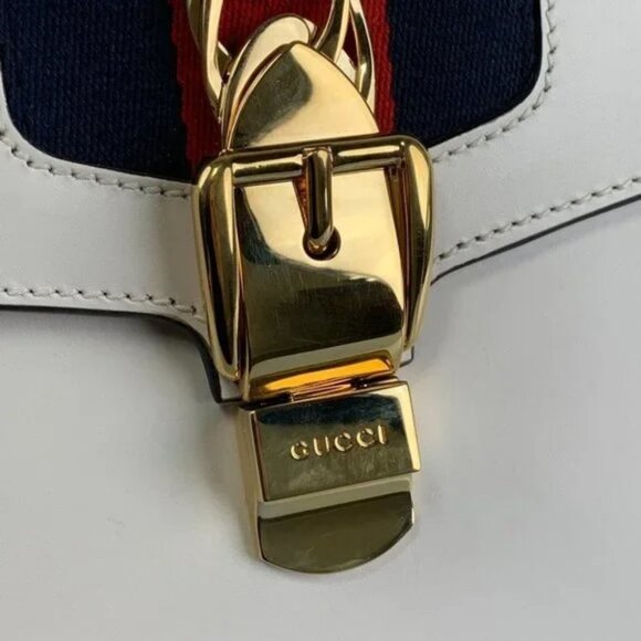 NWT Authentic  Gucci Stone Color Sylvie large Top Handle Bag - Picture 12 of 13